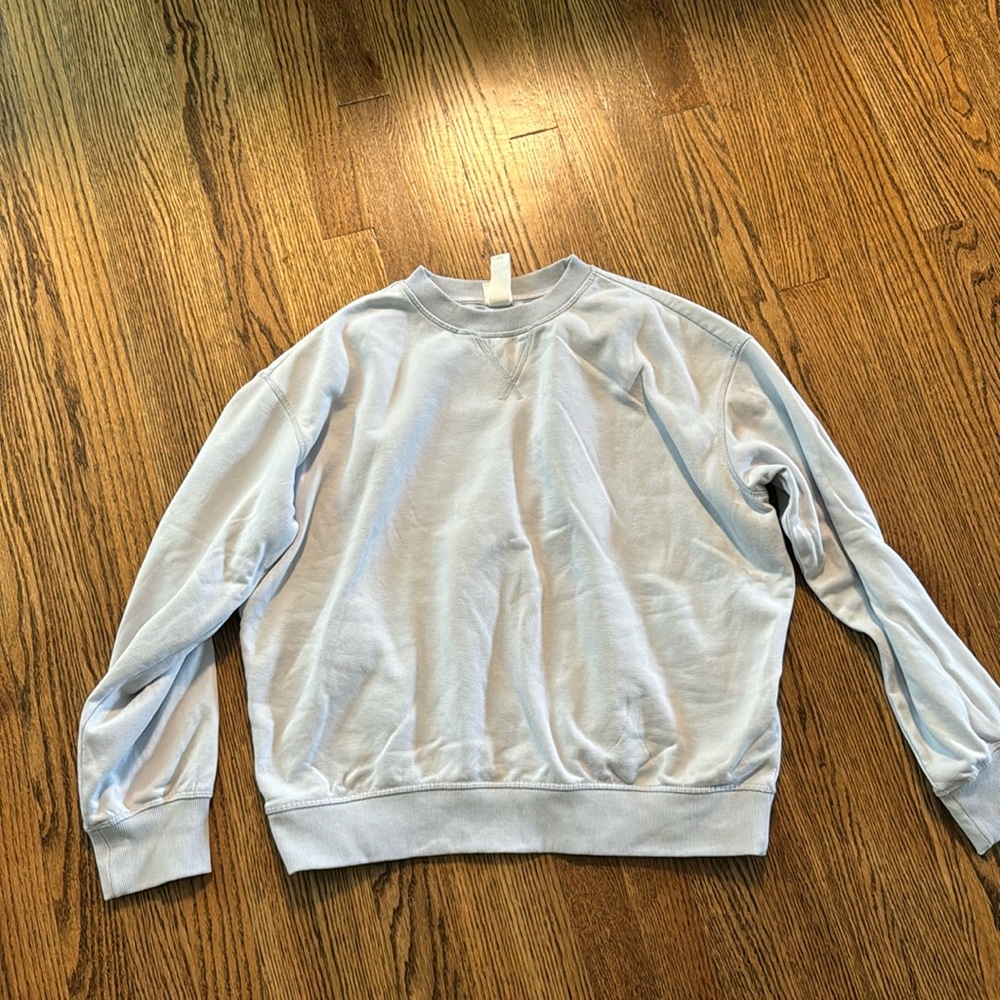 H&M light blue crew neck sweater